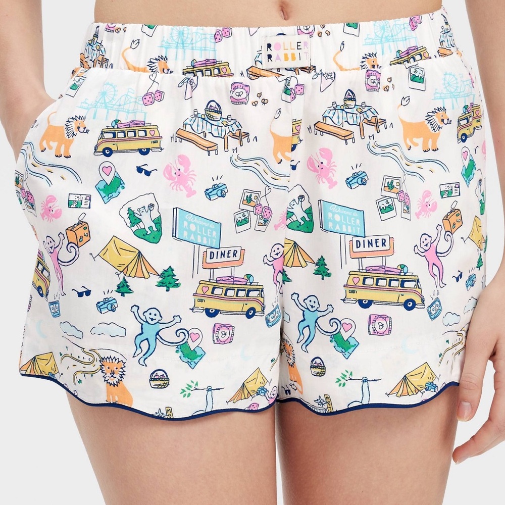 Roller Rabbit Road Trip Women's High Waist Printed Shorts
